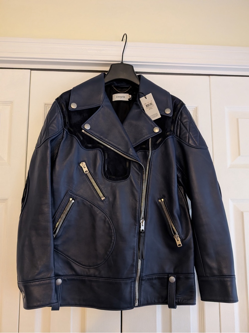 Vintage Coach Rip Repair Western Moto Leather Jacket NWT - Picture 3 of 16
